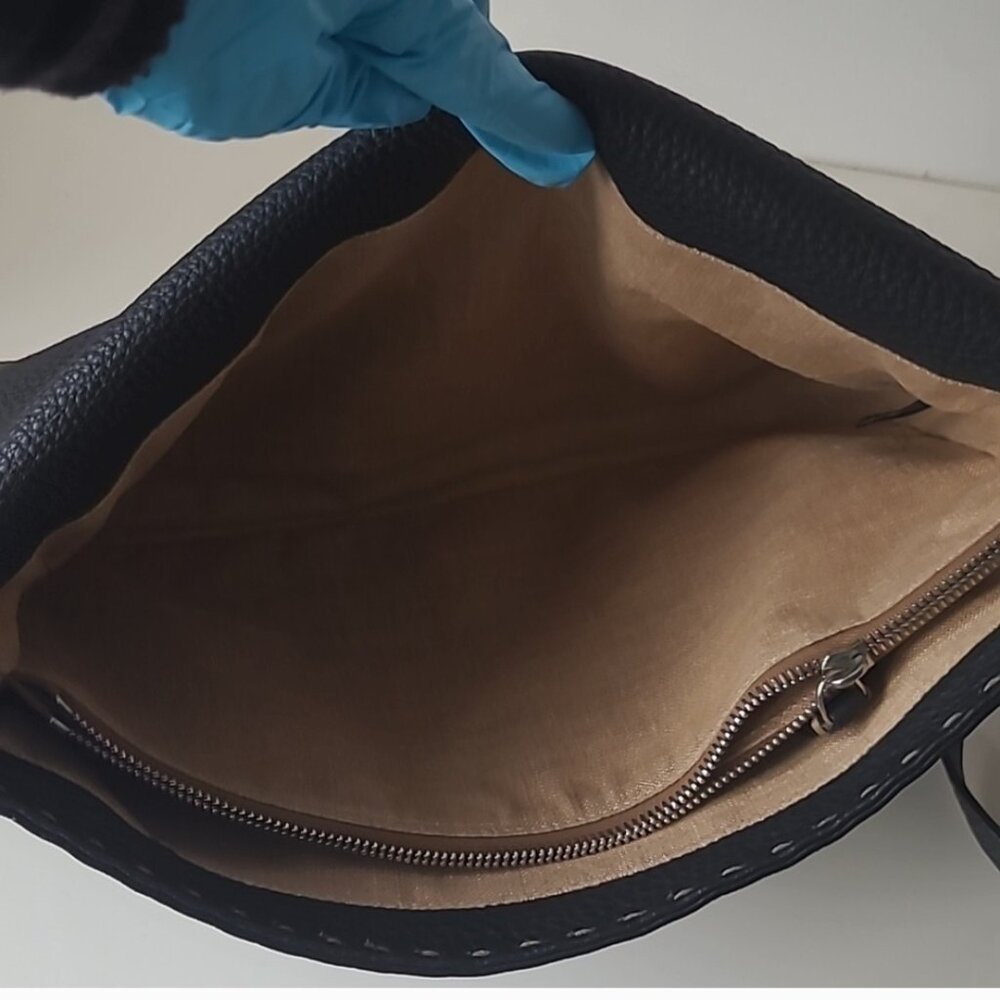 FENDI Black Leather Messenger Bag - Picture 11 of 16